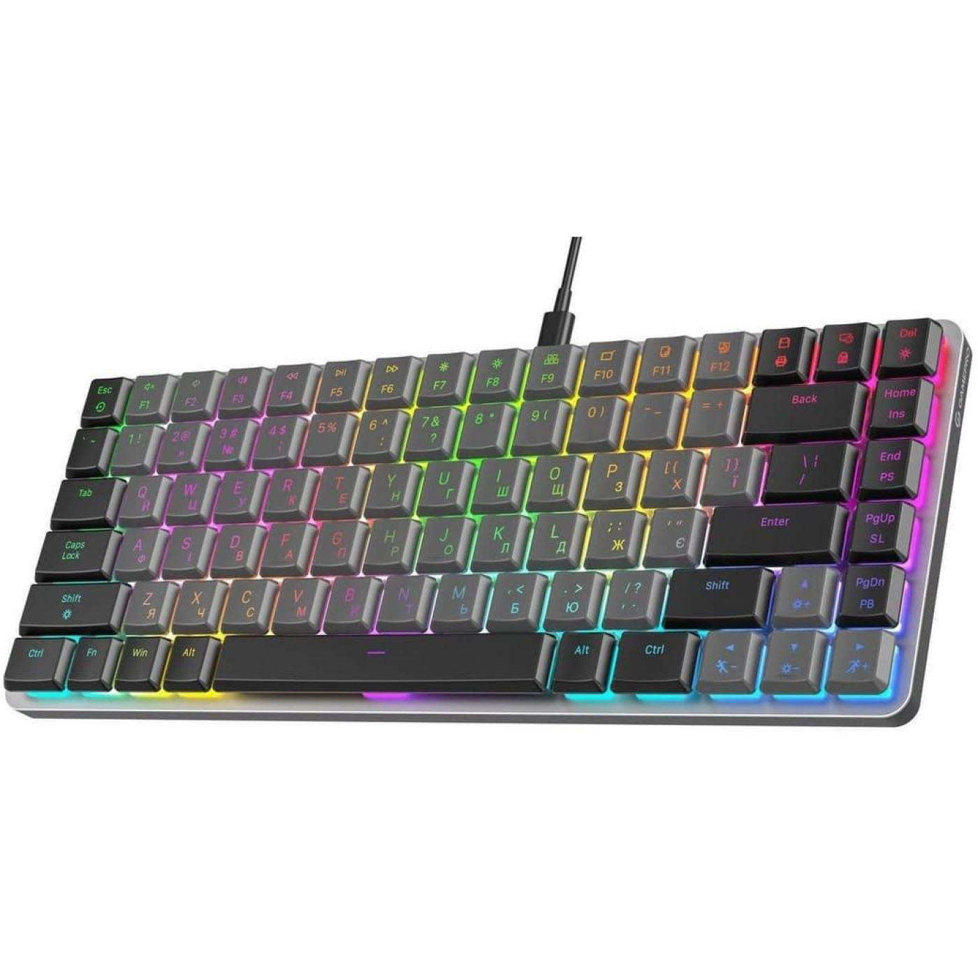 Клавиатура GamePro MK141R Red Switch Low Profile Dark Gray RGB (MK141R)