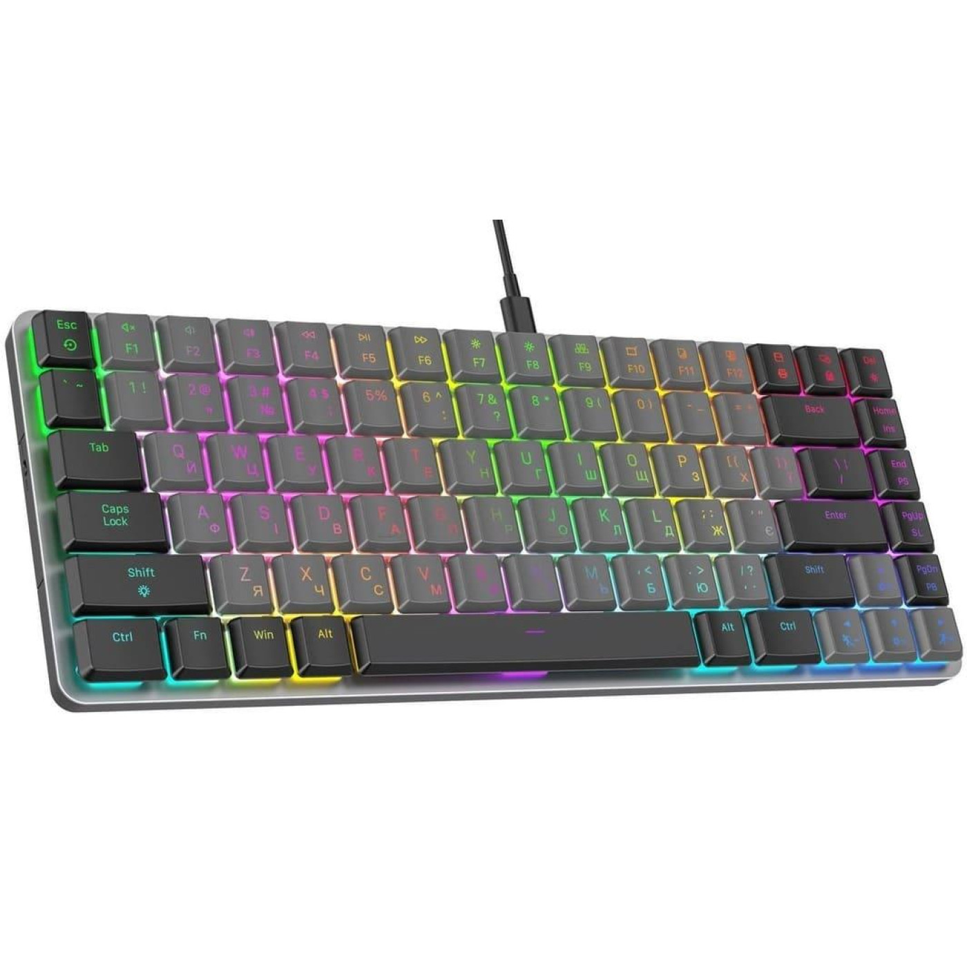 Клавиатура GamePro MK141R Red Switch Low Profile Dark Gray RGB (MK141R)