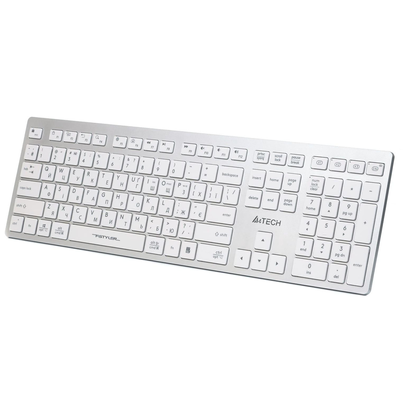 Клавіатура A4Tech Fstyler FBX50C Wireless White (FBX50C (White))