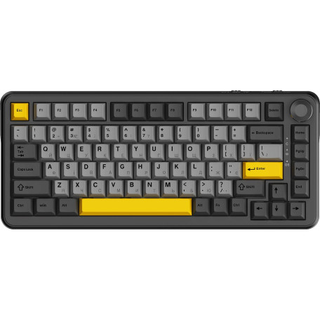 Клавіатура Ajazz AK820 MAX Magnetic switches Black Gray Yellow RGB (AK820MAX-WM-BGY)