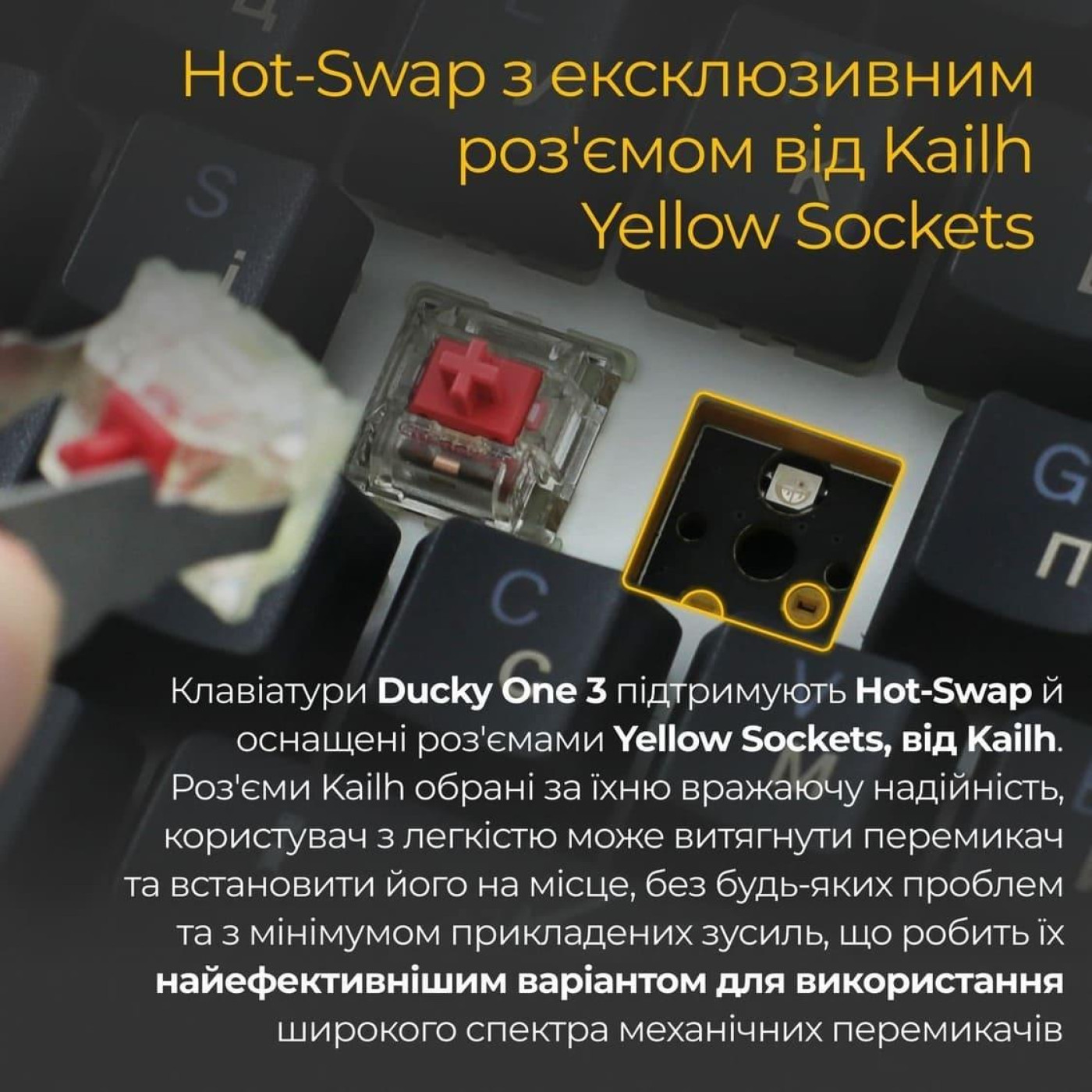 Клавиатура Ducky One 3 Cherry MX Blue RGB Black UA (DKON2108ST-CUAPXCLAWSC1)