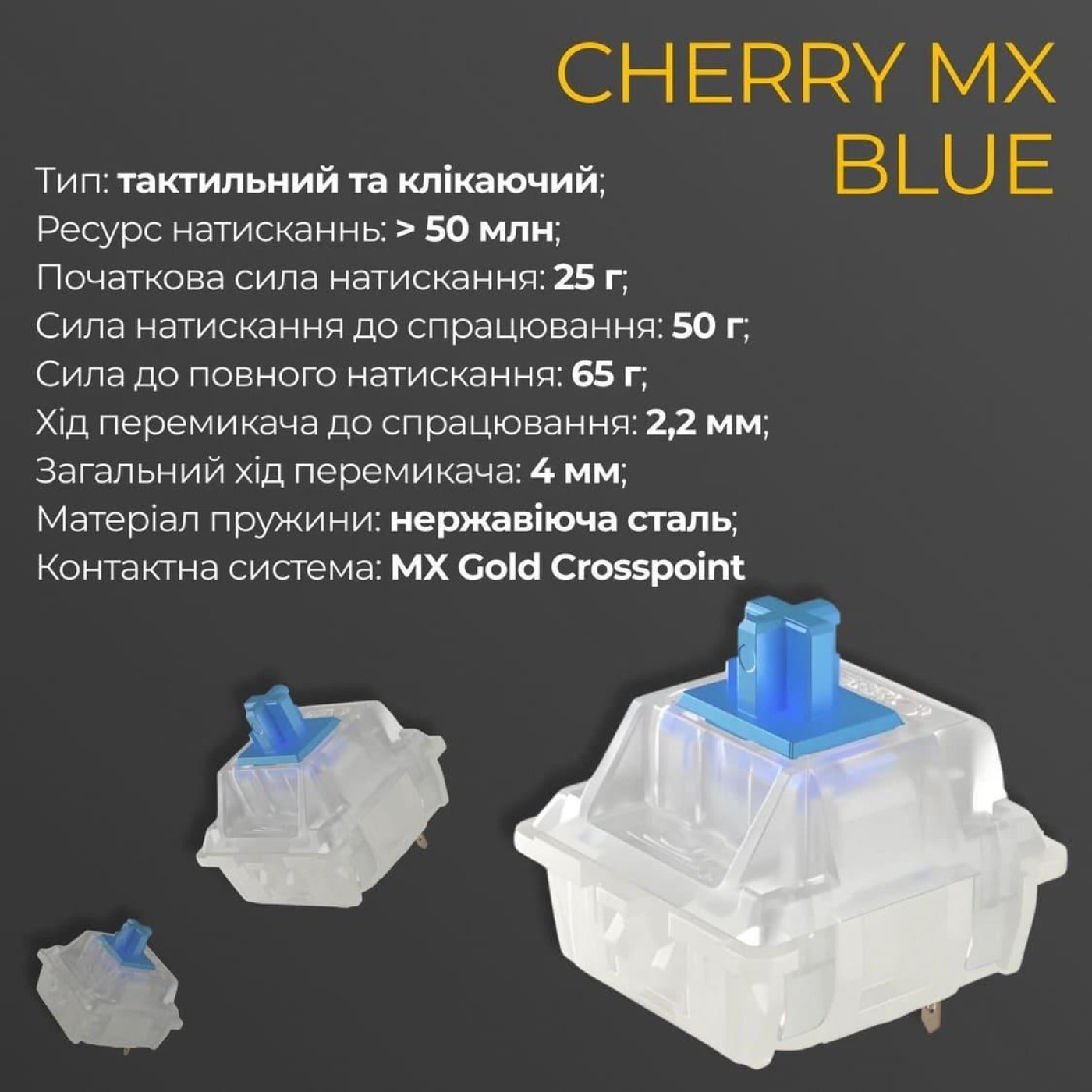 Клавиатура Ducky One 3 Cherry MX Blue RGB Black UA (DKON2108ST-CUAPXCLAWSC1)