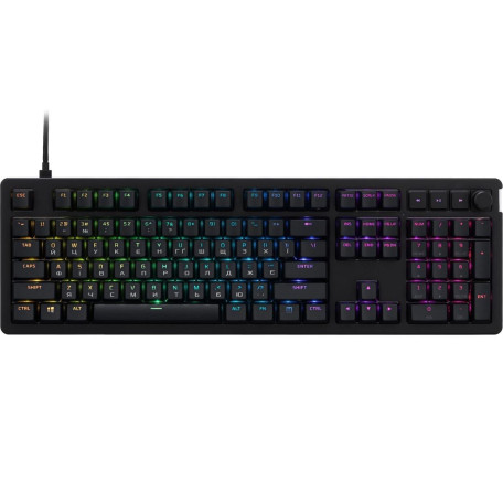 Клавіатура HyperX Alloy Rise 106key, Red, USB-A, EN/UA, RGB, чорний (7G7A3AA)