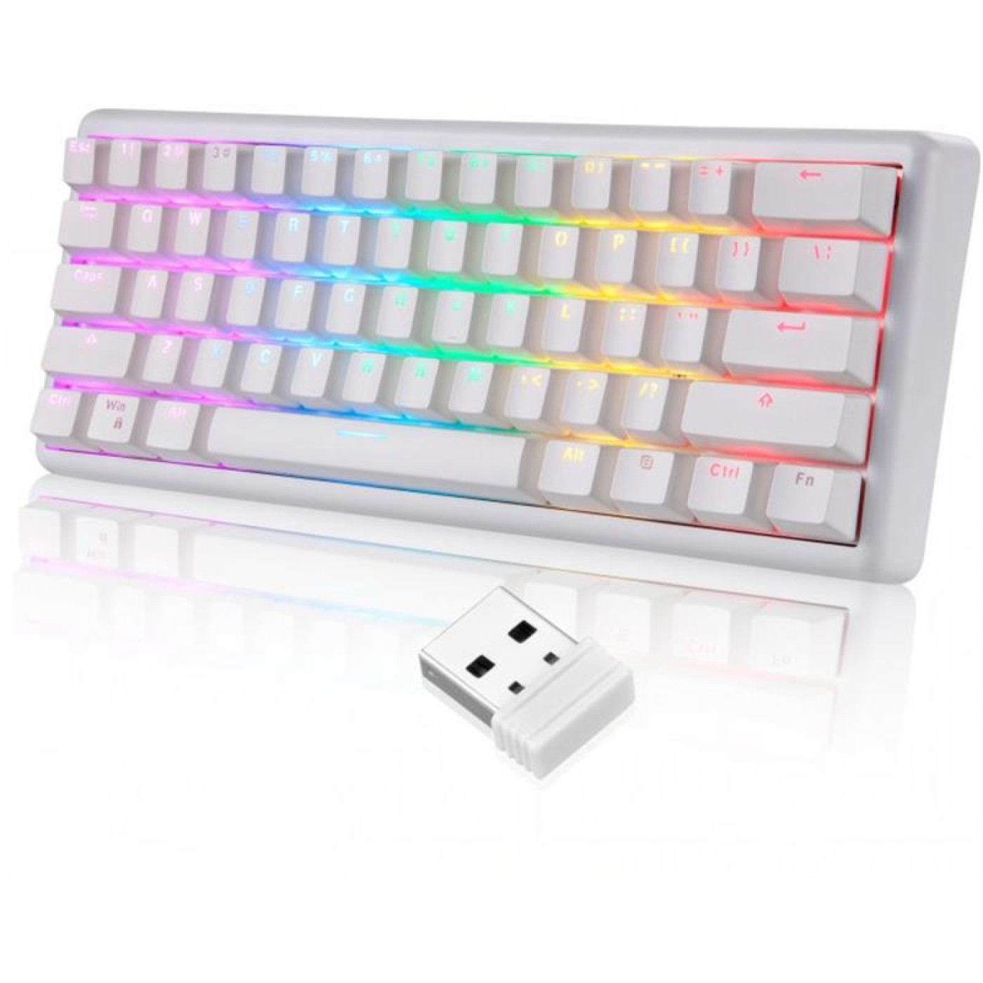 Клавіатура Motospeed SK66 Gateron Red Hot Swap White (mtsk66wmr)