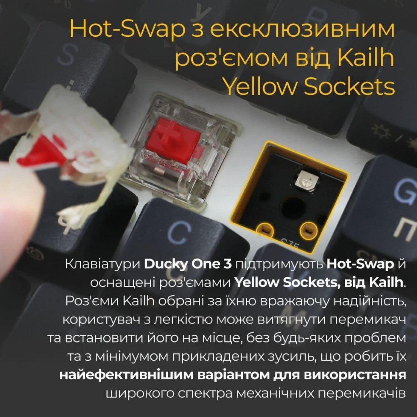 Клавиатура Ducky One 3 Mini Cherry MX Silent Red RGB Black UA (DKON2161ST-SUAPXCLAWSC1)
