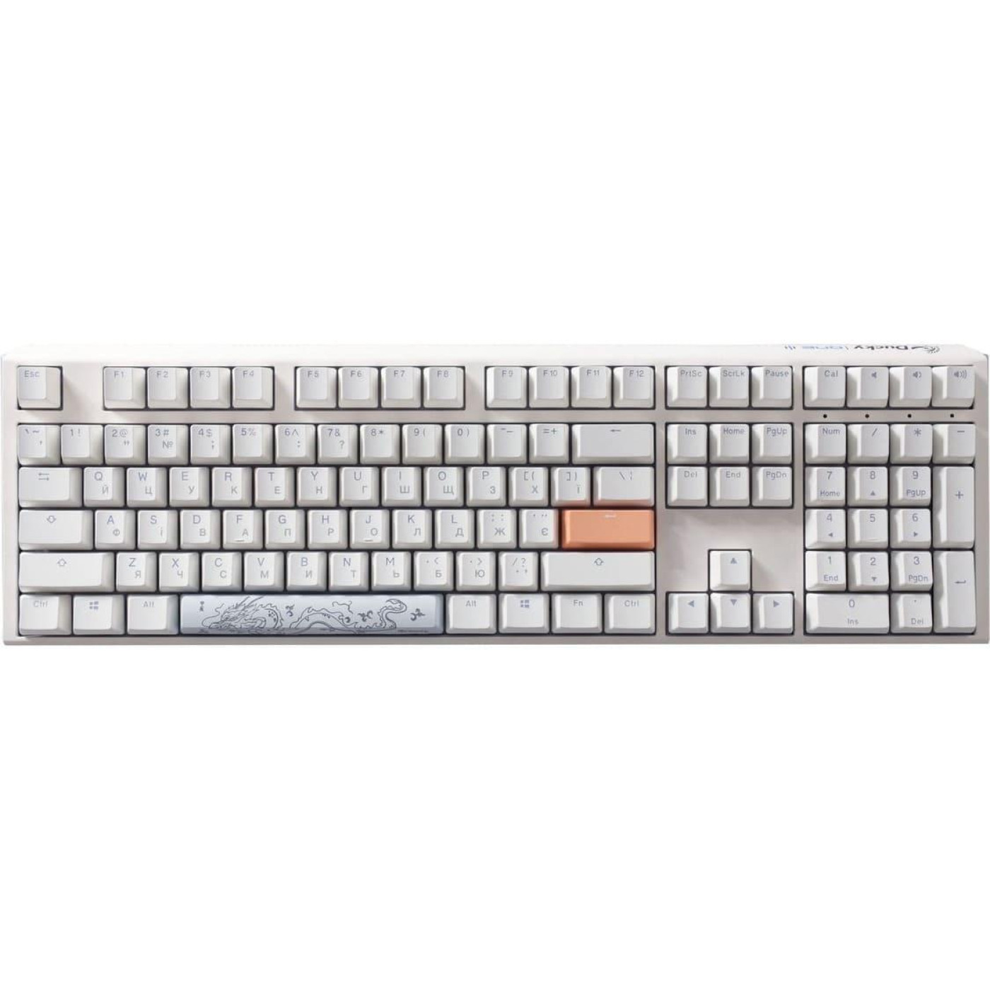 Клавиатура Ducky One 3 Cherry MX Blue RGB White UA (DKON2108ST-CUAPXPWWWSC1)
