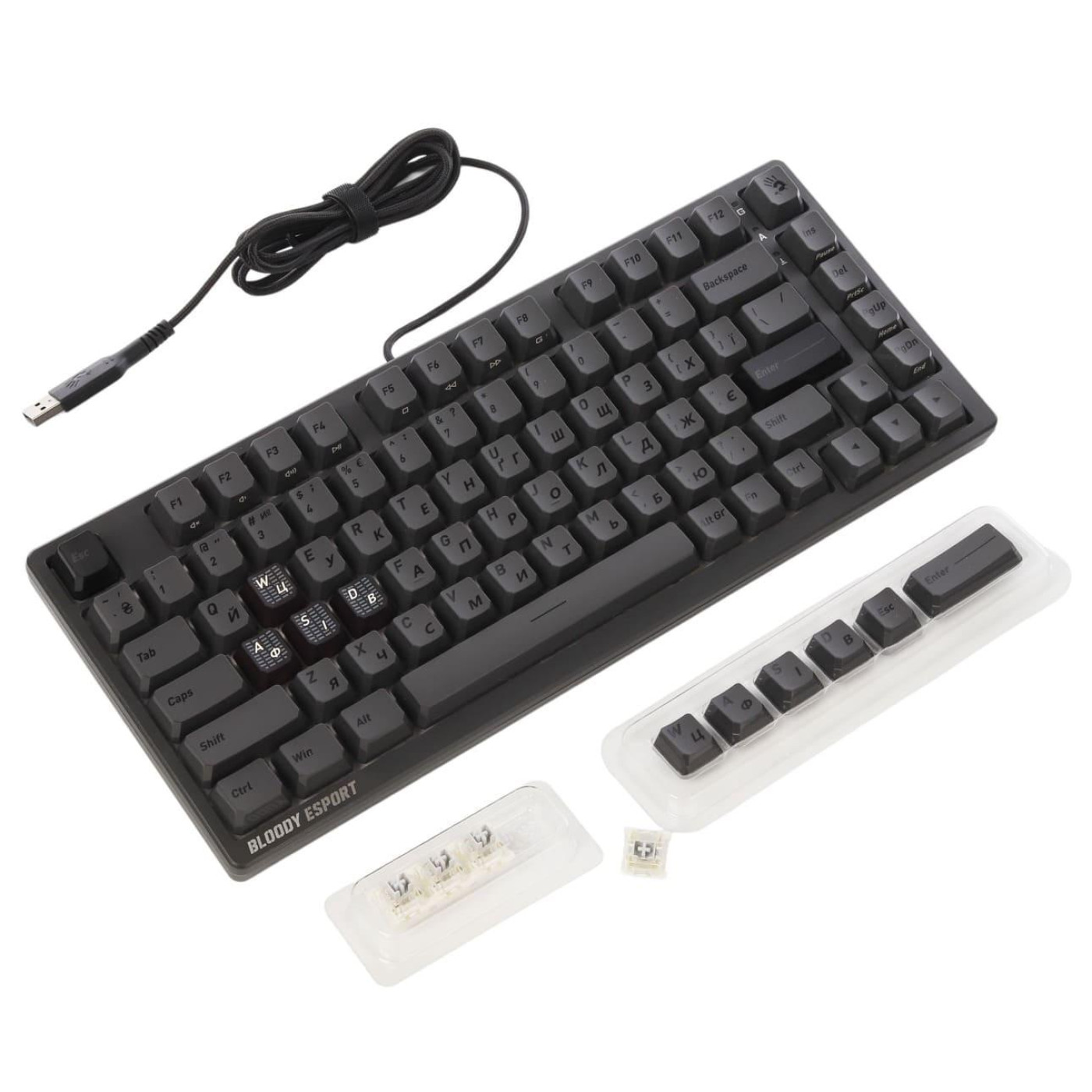 Клавиатура Bloody MS76 Magnetic Iron Grey (MS76 (Iron Grey))