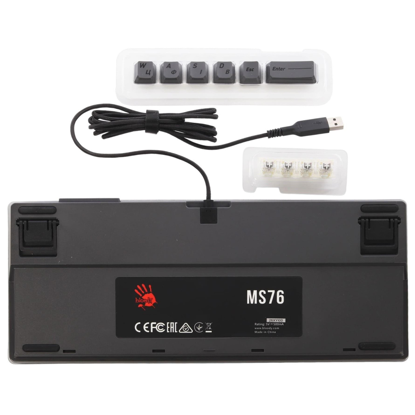 Клавиатура Bloody MS76 Magnetic Iron Grey (MS76 (Iron Grey))