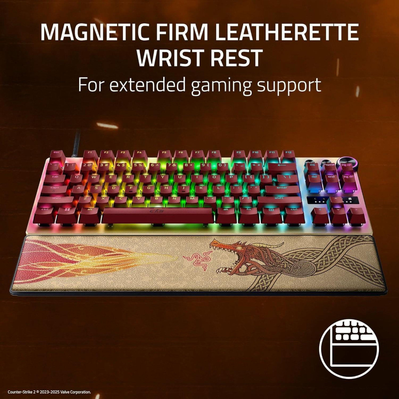 Клавиатура Razer Huntsman V3 Pro TKL RGB 84key Analog Optical Switches ENG Counter-Strike 2 Edition (RZ03-04982100-R3M1)