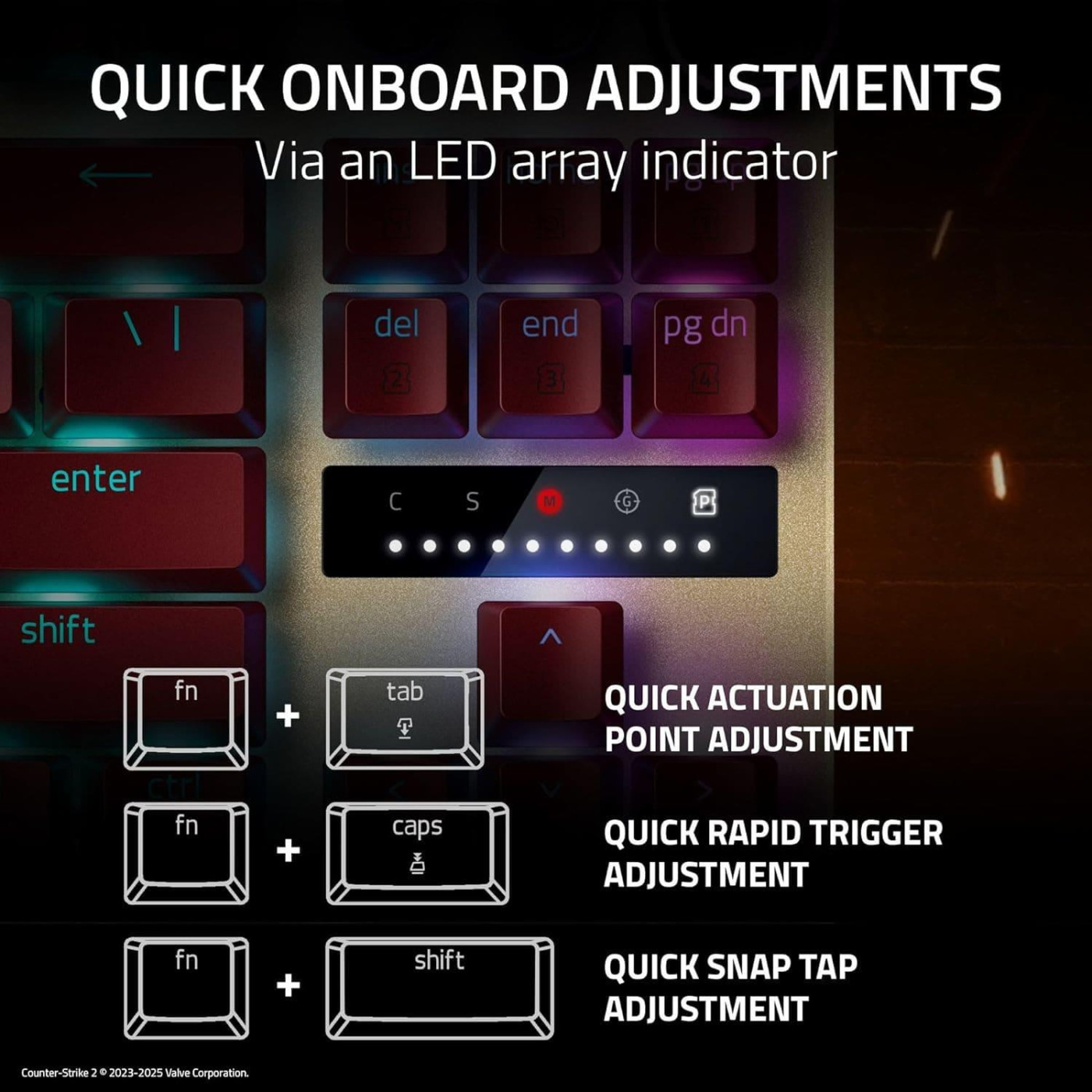 Клавиатура Razer Huntsman V3 Pro TKL RGB 84key Analog Optical Switches ENG Counter-Strike 2 Edition (RZ03-04982100-R3M1)