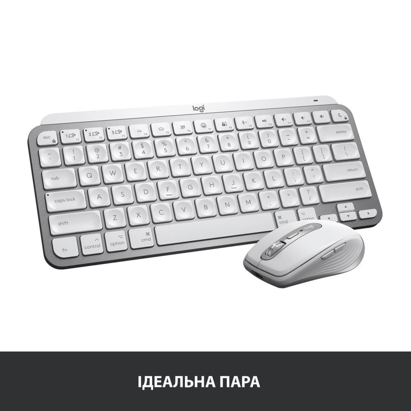 Клавіатура Logitech MX Keys Mini For Mac Wireless Illuminated Pale Gray (920-010526)