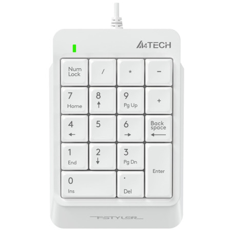 Клавіатура A4Tech Fstyler FK13P USB White (Numpad) (FK13P (White))