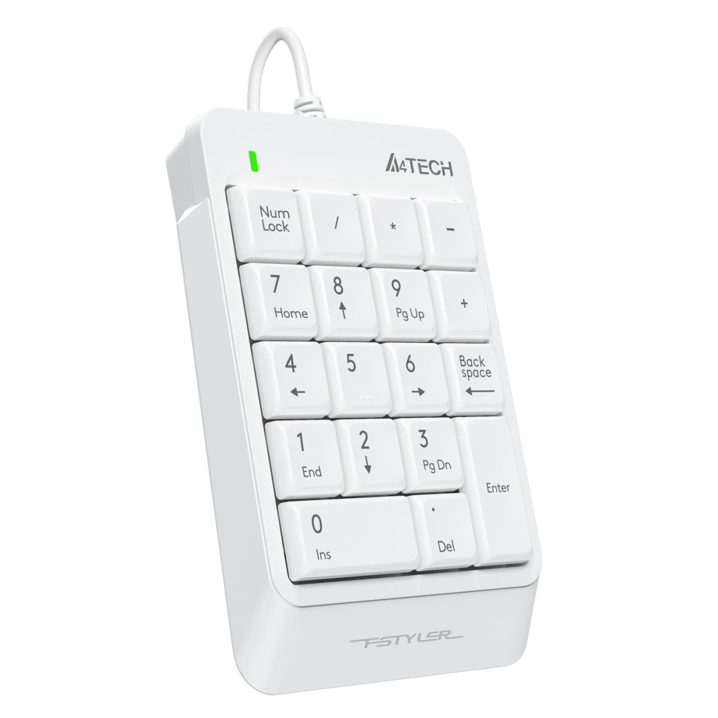 Клавіатура A4Tech Fstyler FK13P USB White (Numpad) (FK13P (White))