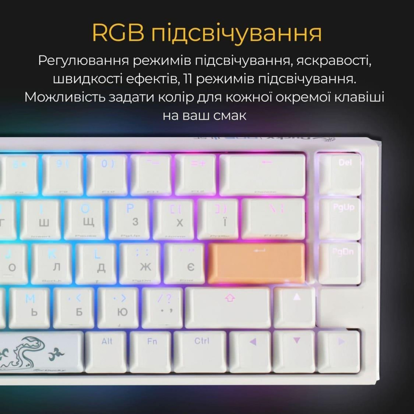 Клавиатура Ducky One 3 SF Cherry MX Brown RGB White UA (DKON2167ST-BUAPXPWWWSC1)