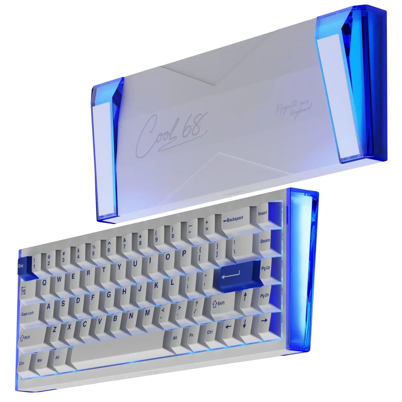 Клавіатура DAREU COOL 68 (8000Hz / Rapid Trigger) White Blue (KB-COOL68-OBL)
