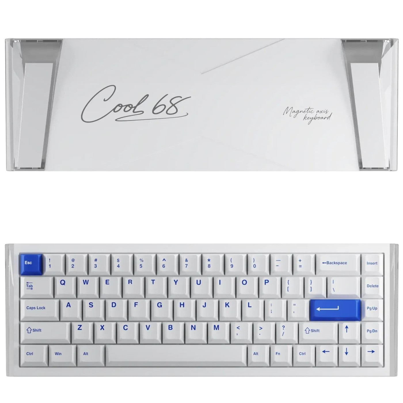 Клавіатура DAREU COOL 68 (8000Hz / Rapid Trigger) White Blue (KB-COOL68-OBL)