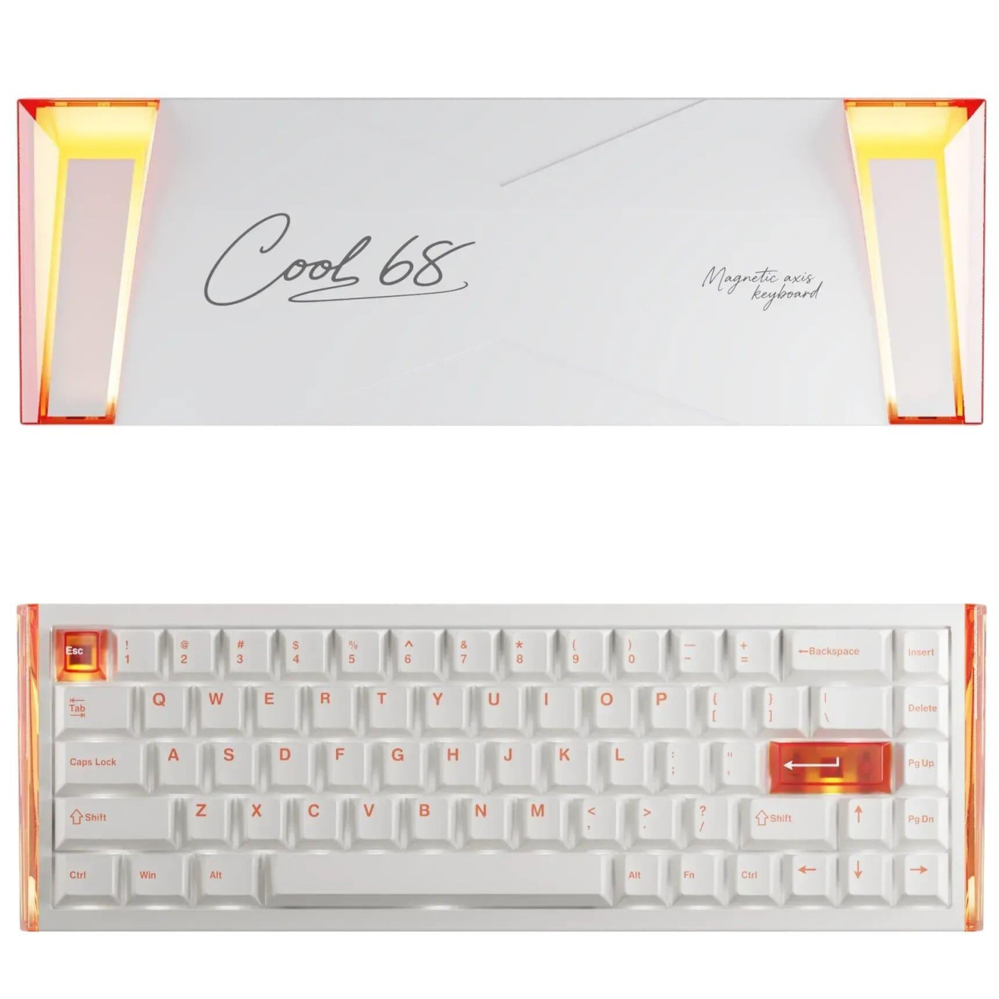 Клавіатура DAREU COOL 68 (8000Hz / Rapid Trigger) White Orange (KB-COOL68-ORG)
