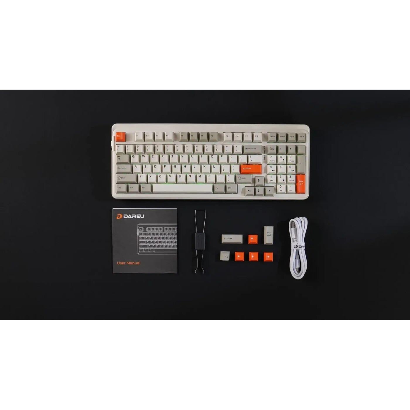 Клавіатура DAREU EK98 Pro (UA) White Gray (KB-EK98P-WT)