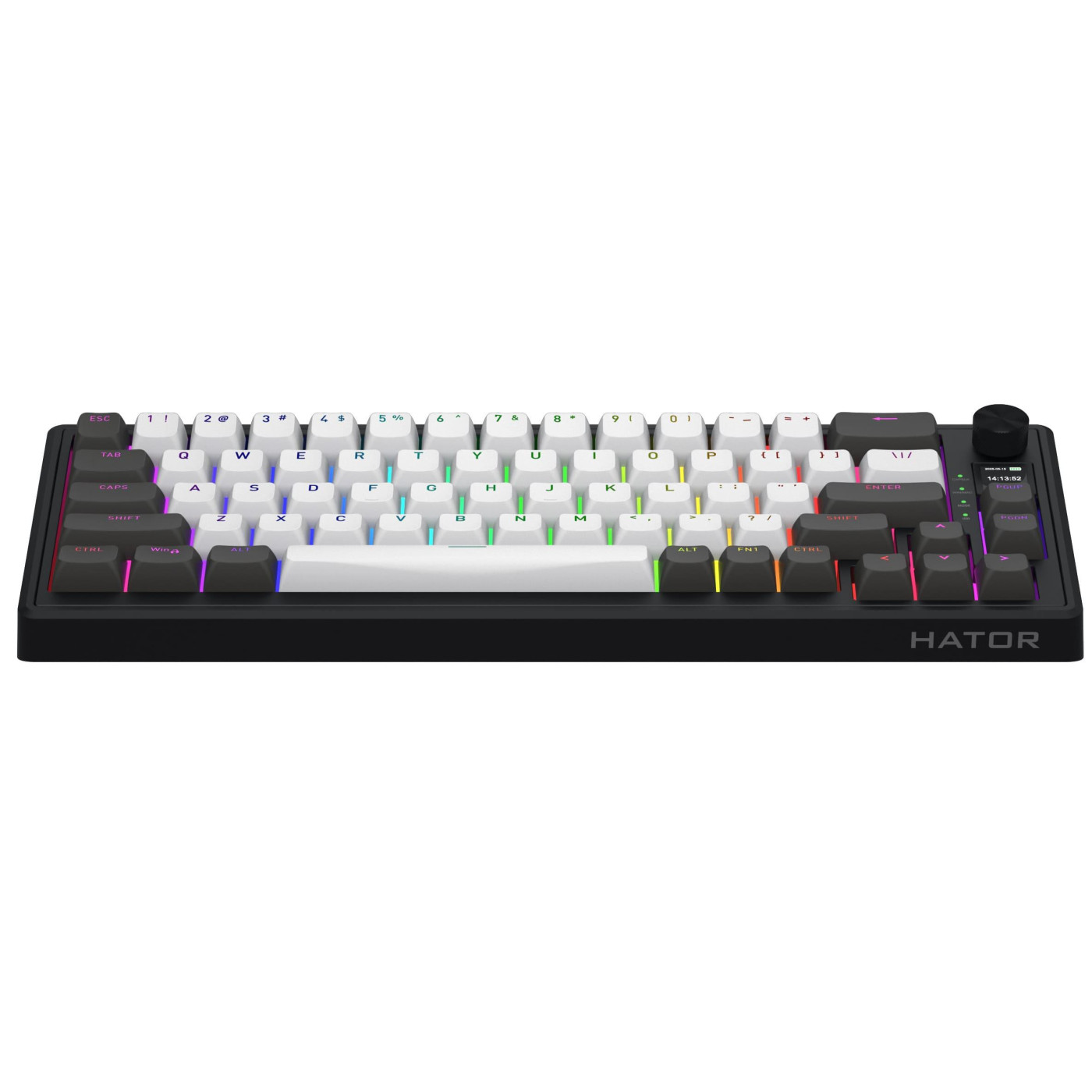 Клавіатура HATOR Skyfall 65 PRO Wireless Silent Switches US Grey Black (HTK4160)