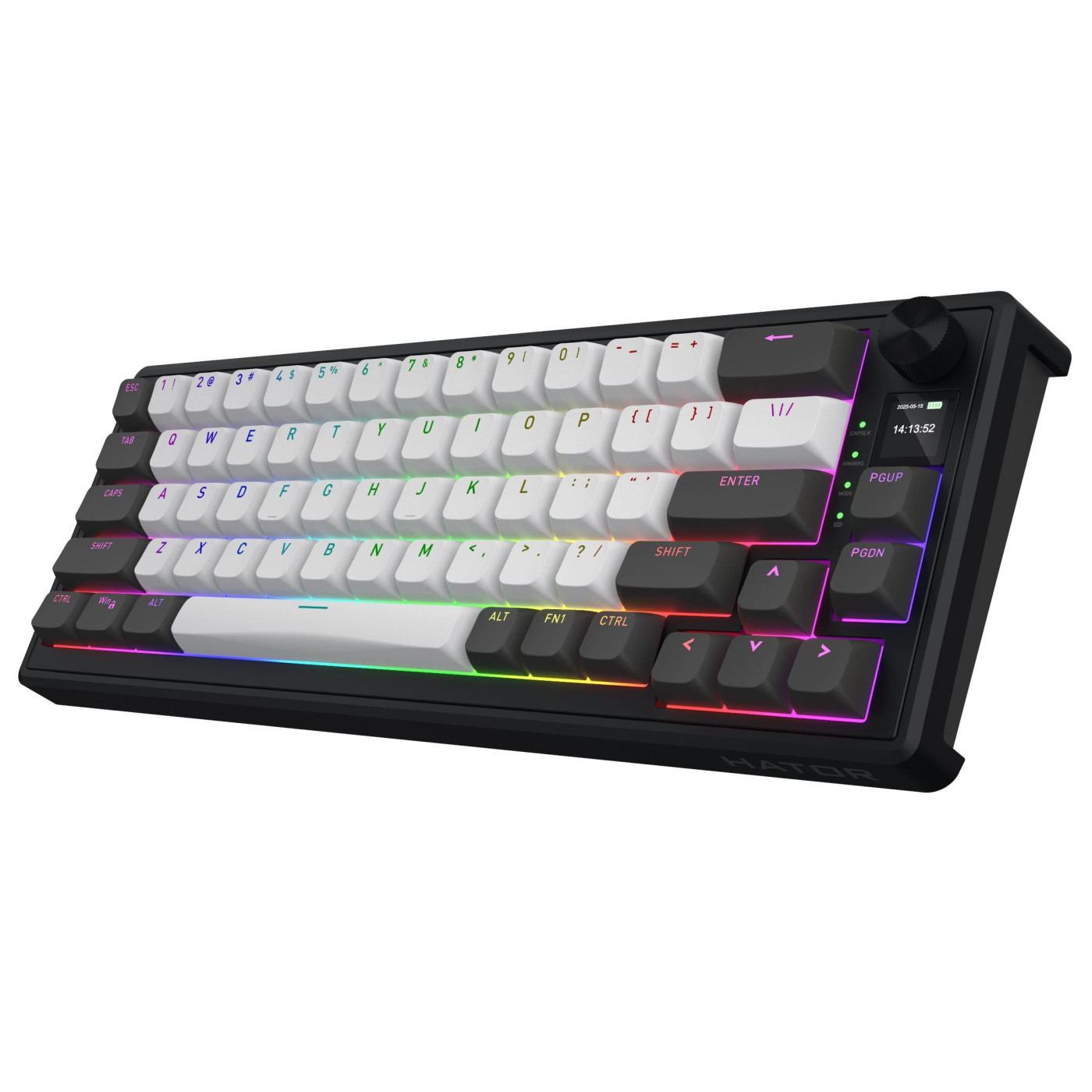 Клавіатура HATOR Skyfall 65 PRO Wireless Silent Switches US Grey Black (HTK4160)