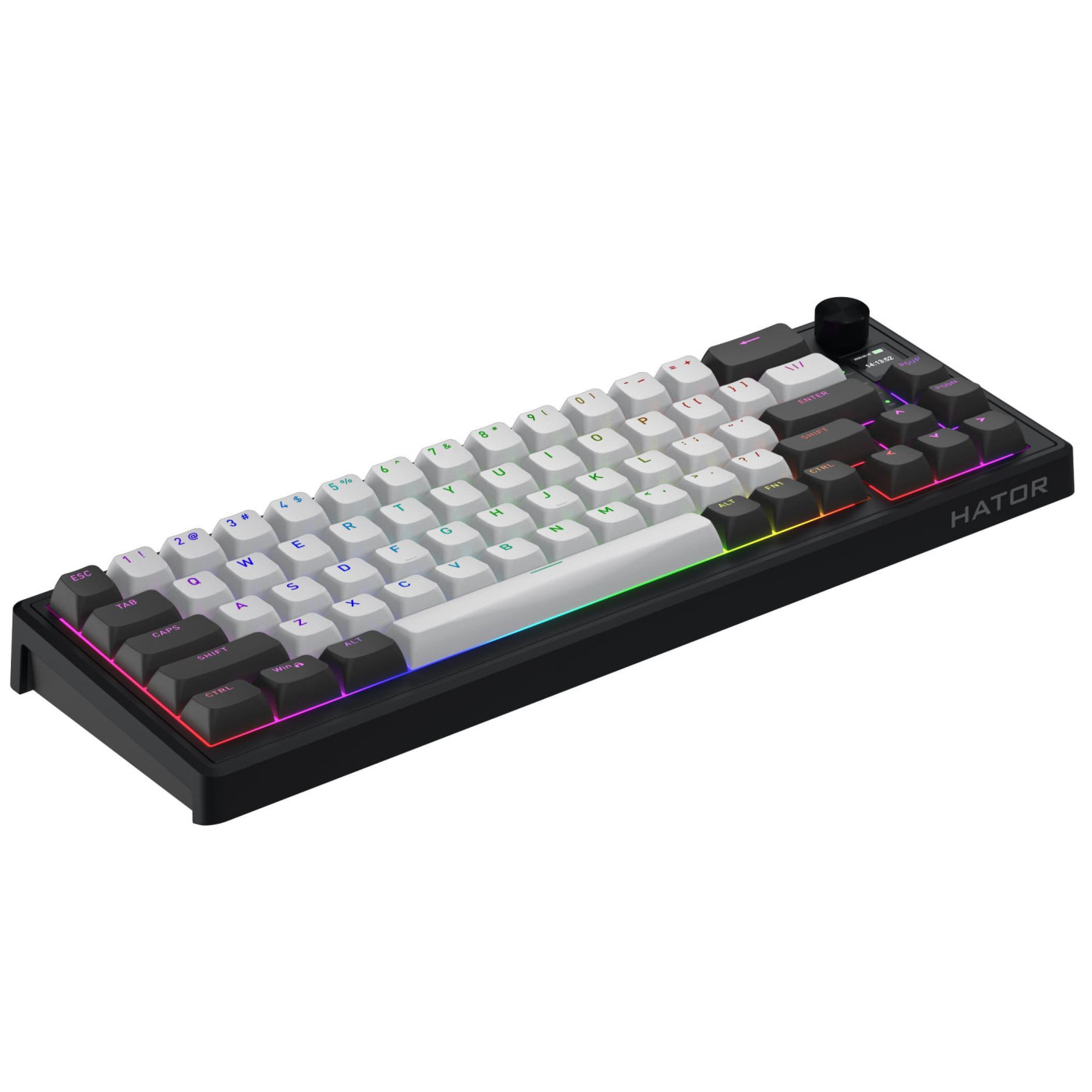 Клавіатура HATOR Skyfall 65 PRO Wireless Silent Switches US Grey Black (HTK4160)