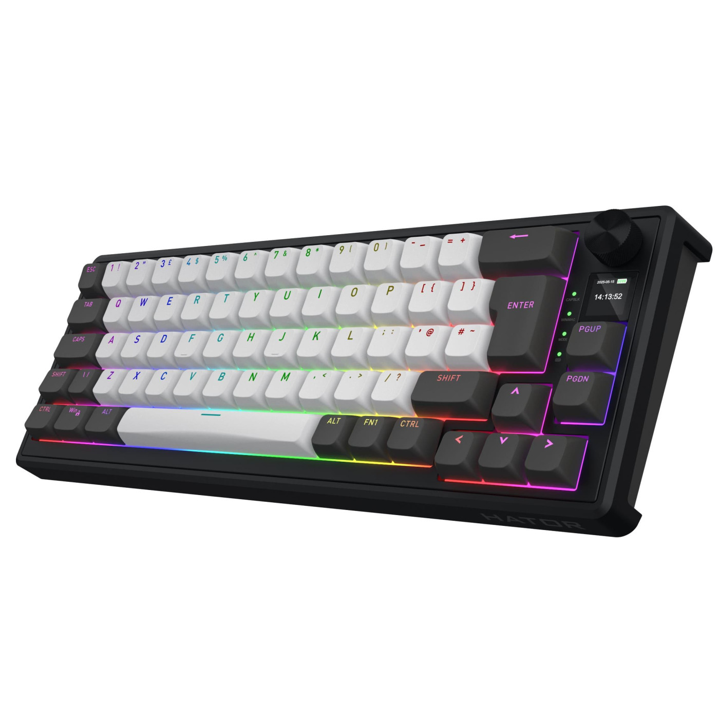 Клавіатура HATOR Skyfall 65 PRO Wireless Silent Switches UK-ISO Grey Black (HTK4160EU)