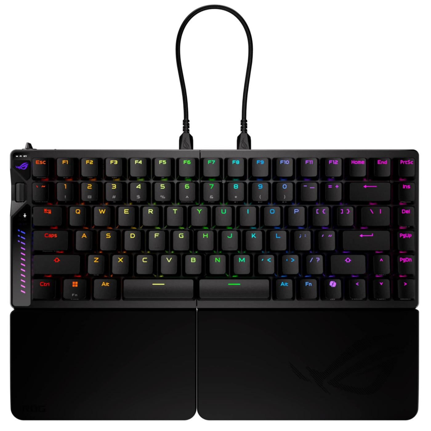 Клавіатура ASUS ROG Falcata Split 83key Magnetic Switch USB-A/WL/BT EN RGB Black (90MP043H-BKUA20)
