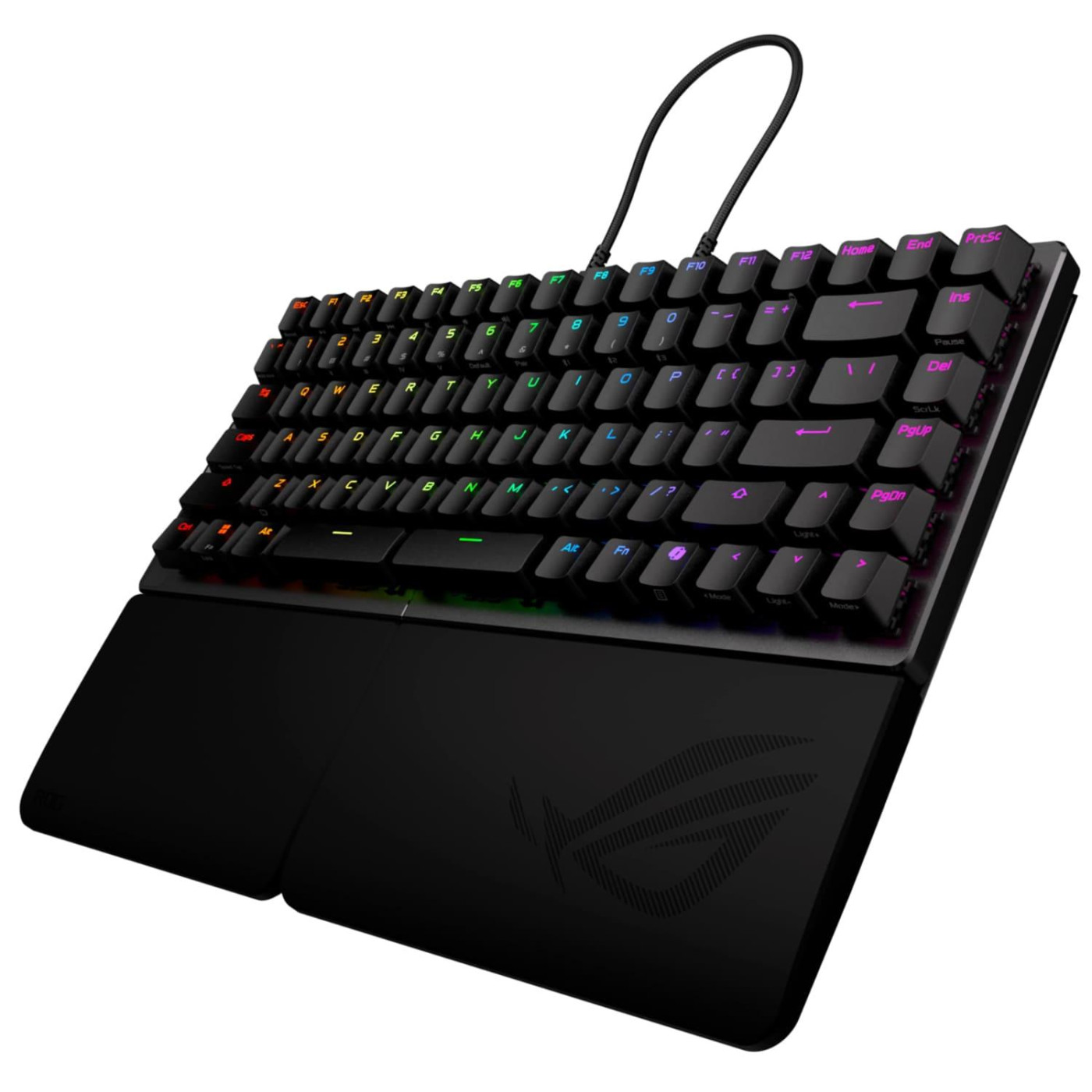 Клавіатура ASUS ROG Falcata Split 83key Magnetic Switch USB-A/WL/BT EN RGB Black (90MP043H-BKUA20)