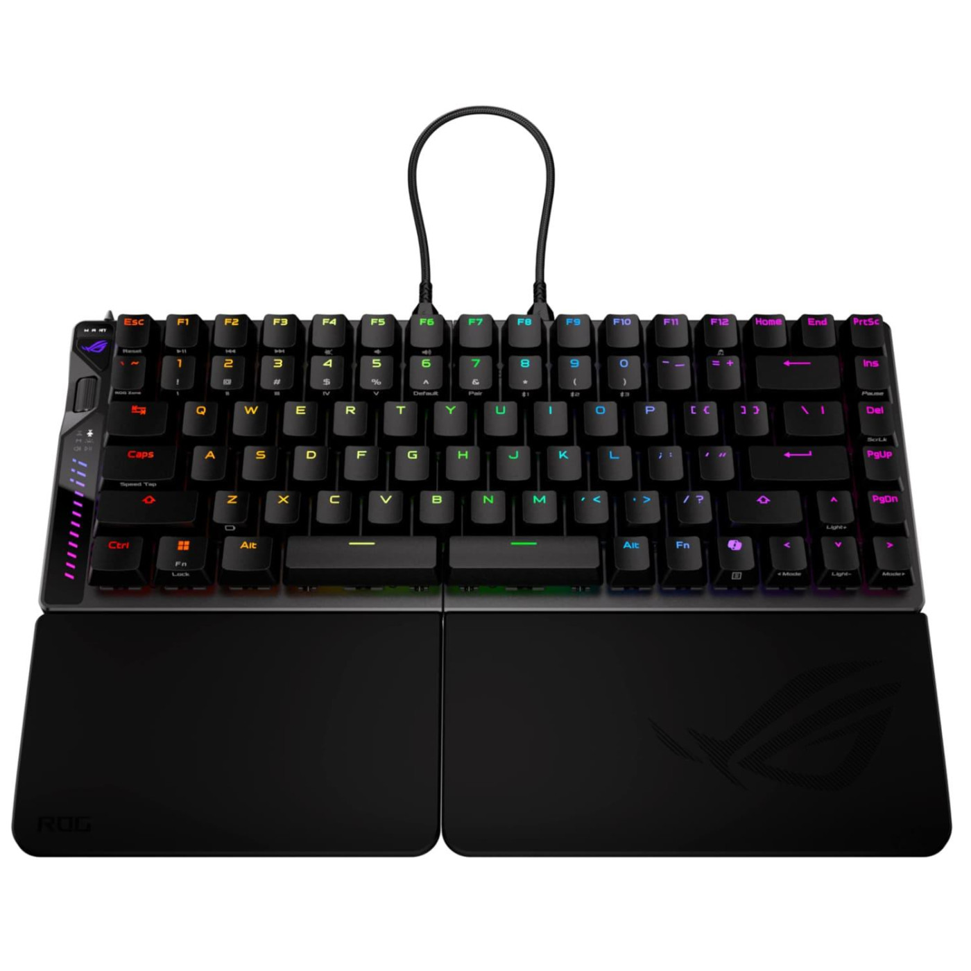 Клавіатура ASUS ROG Falcata Split 83key Magnetic Switch USB-A/WL/BT EN RGB Black (90MP043H-BKUA20)