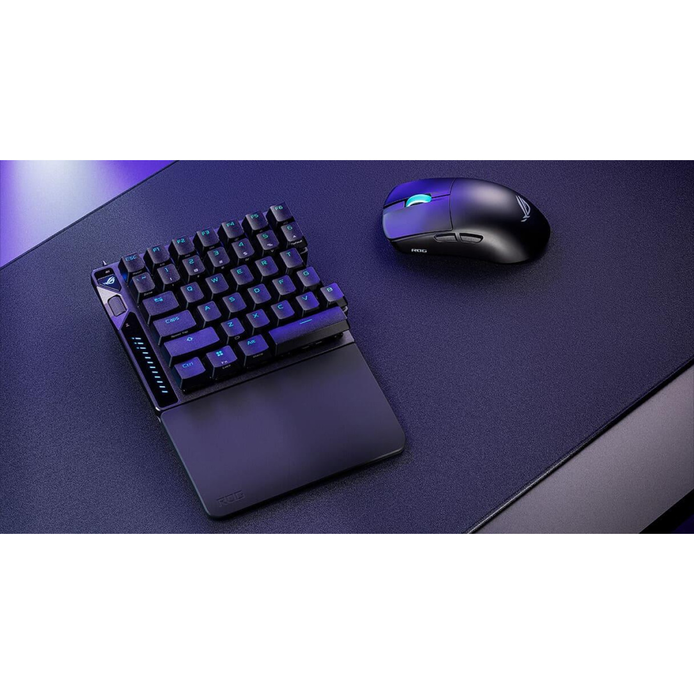 Клавіатура ASUS ROG Falcata Split 83key Magnetic Switch USB-A/WL/BT EN RGB Black (90MP043H-BKUA20)