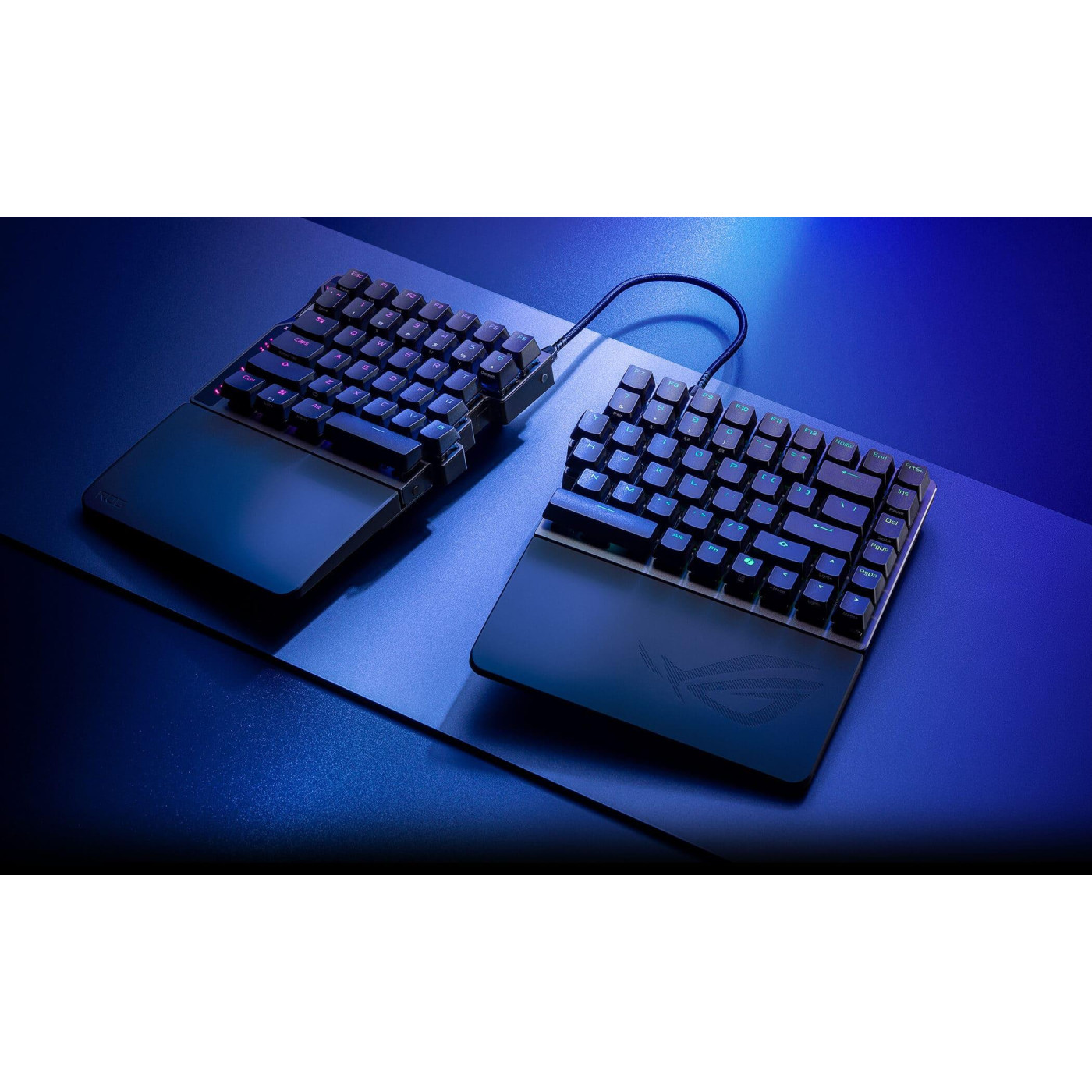 Клавіатура ASUS ROG Falcata Split 83key Magnetic Switch USB-A/WL/BT EN RGB Black (90MP043H-BKUA20)