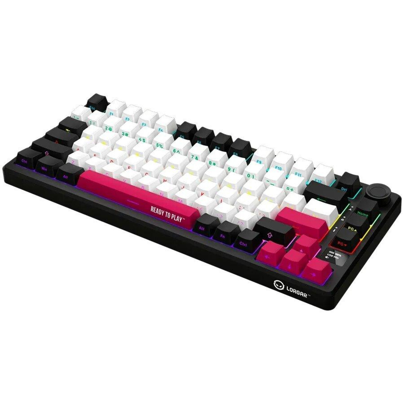Клавіатура Lorgar KBP7075W Wireless Pro 75% Exploded Black Red EN/UA (LRG-KBP7075W-BK-US)