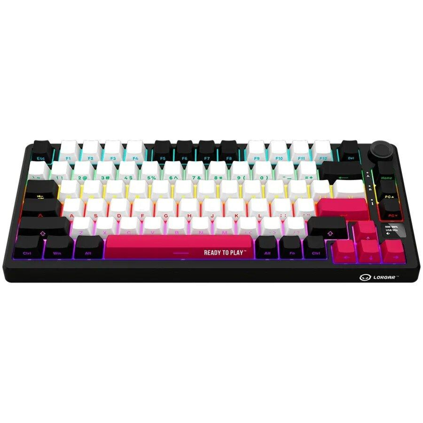 Клавіатура Lorgar KBP7075W Wireless Pro 75% Exploded Black Red EN/UA (LRG-KBP7075W-BK-US)