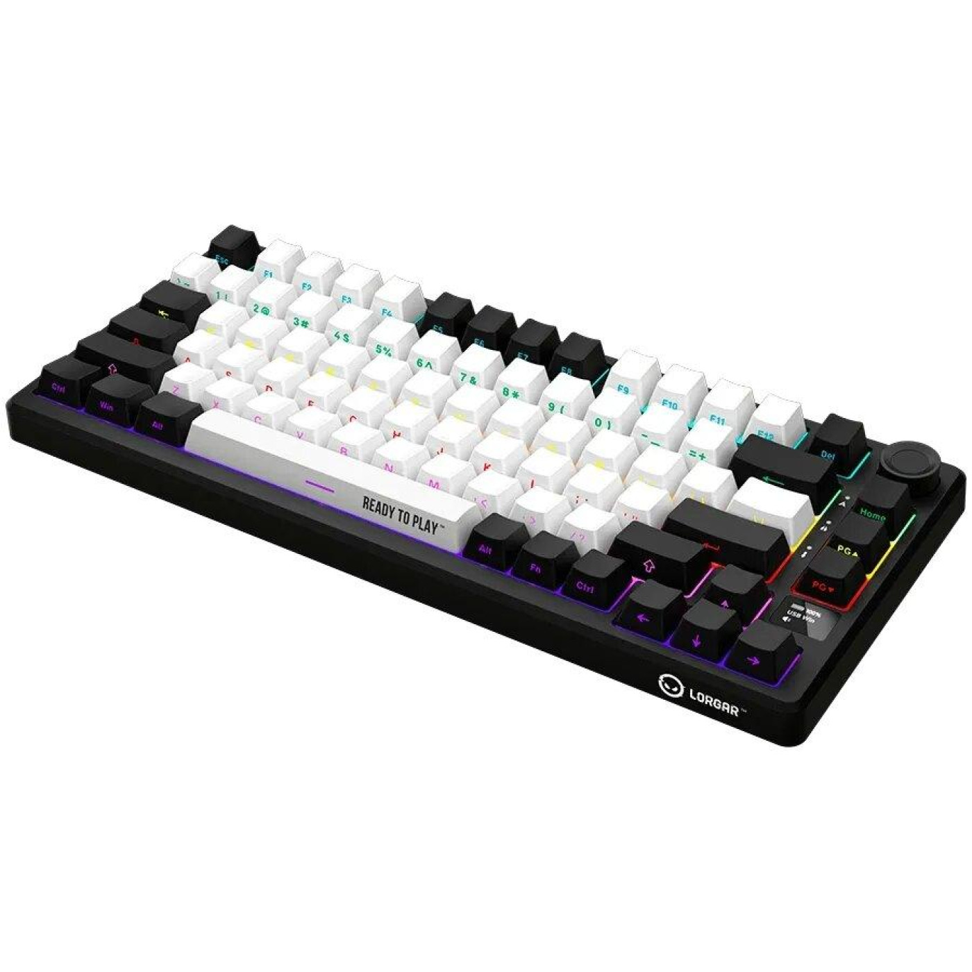 Клавіатура Lorgar KBP7075W Wireless Pro 75% Exploded Black Red EN/UA (LRG-KBP7075W-BK-US)