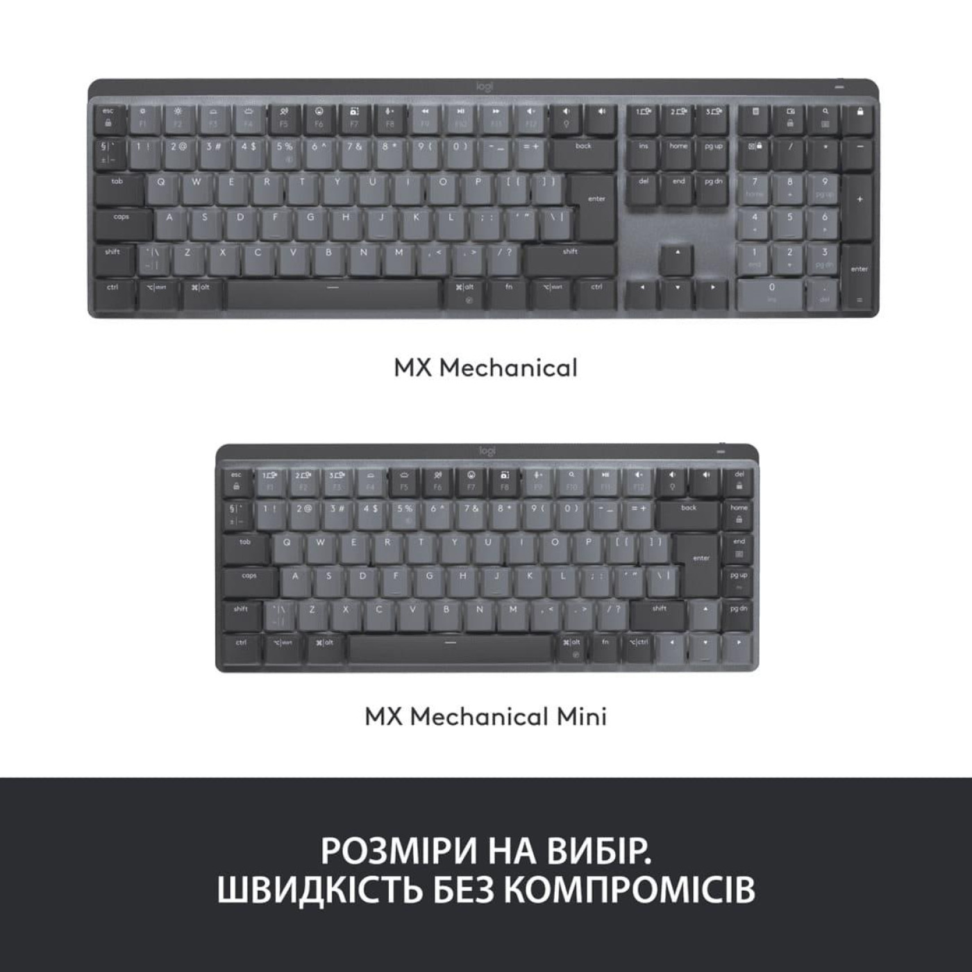 Клавіатура Logitech MX Mechanical Mini Minimalist Wireless Illuminated Graphite (920-010780)