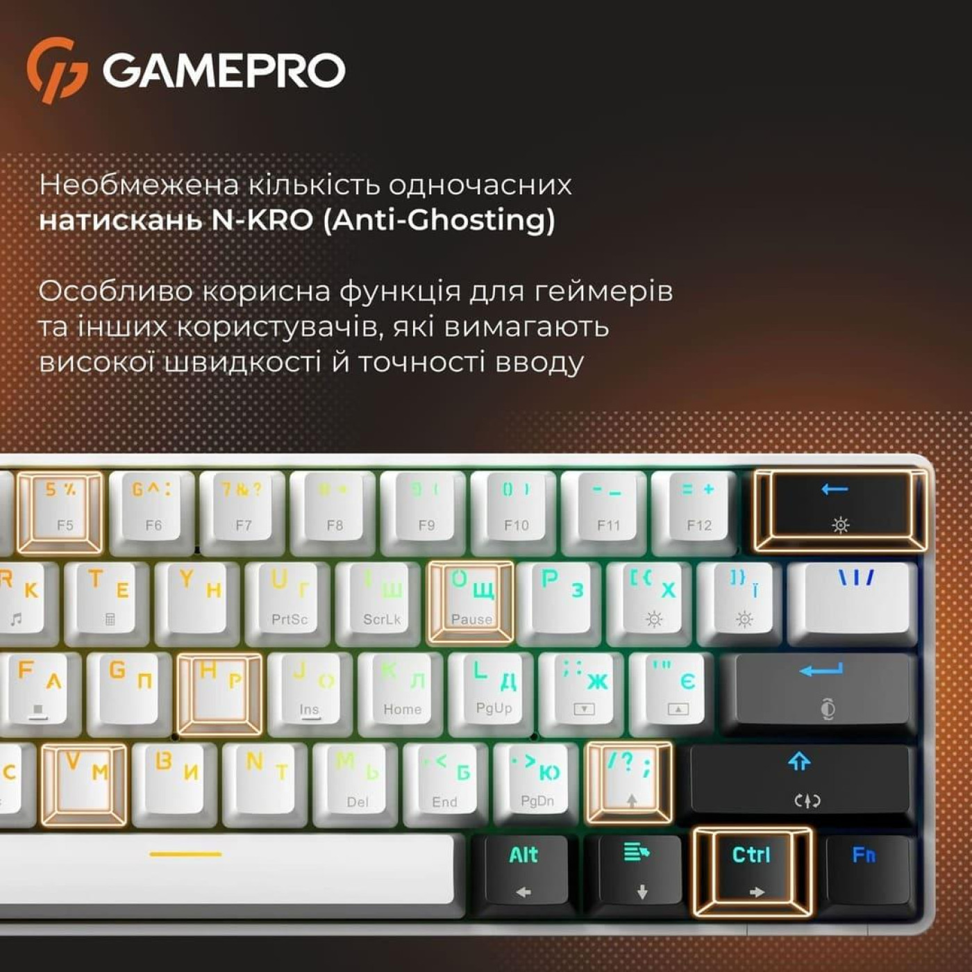 Клавіатура GamePro Genesis Infinity MK130 (MK130BW)