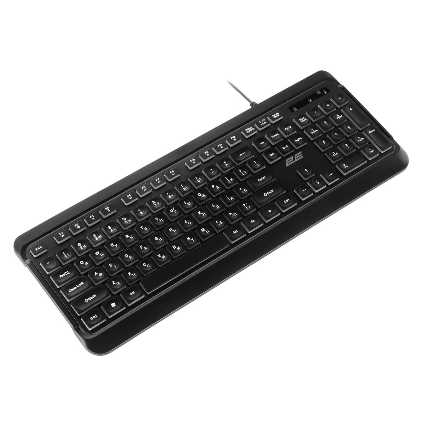 Клавіатура 2E KS120 EN/UK LED Black (2E-KS120UB_UA)