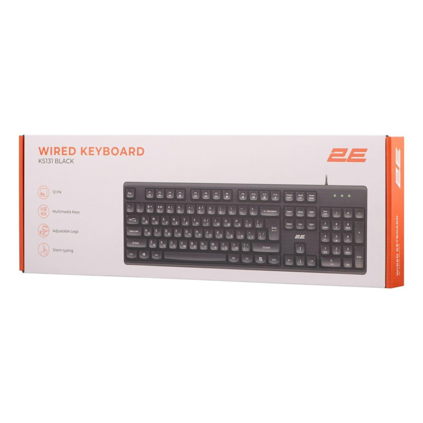 Клавіатура 2E KS131 104key EN/UK Black (2E-KS131UB_UA)