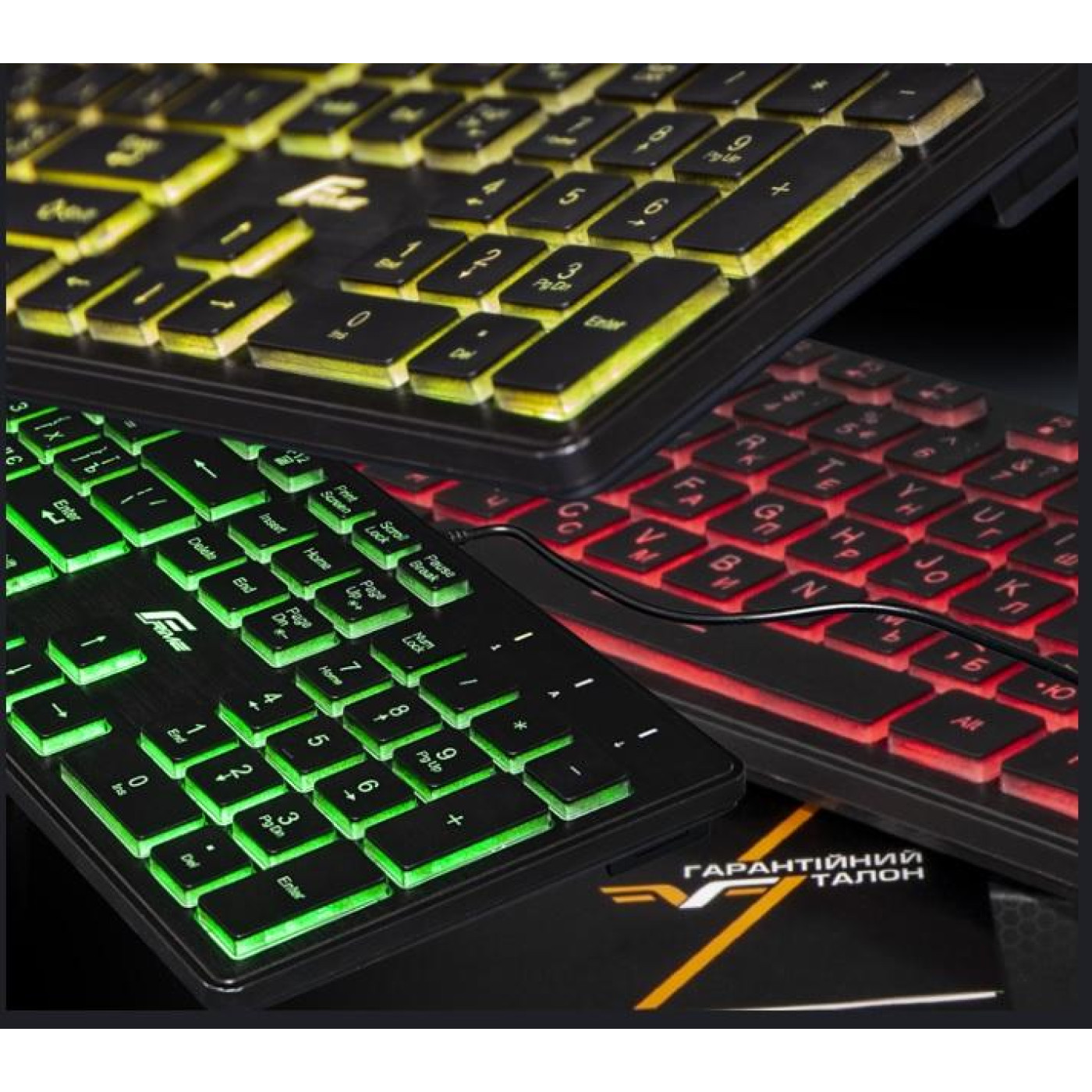 Клавиатура Frime Moonfox 3Color USB Black (FLK18210)