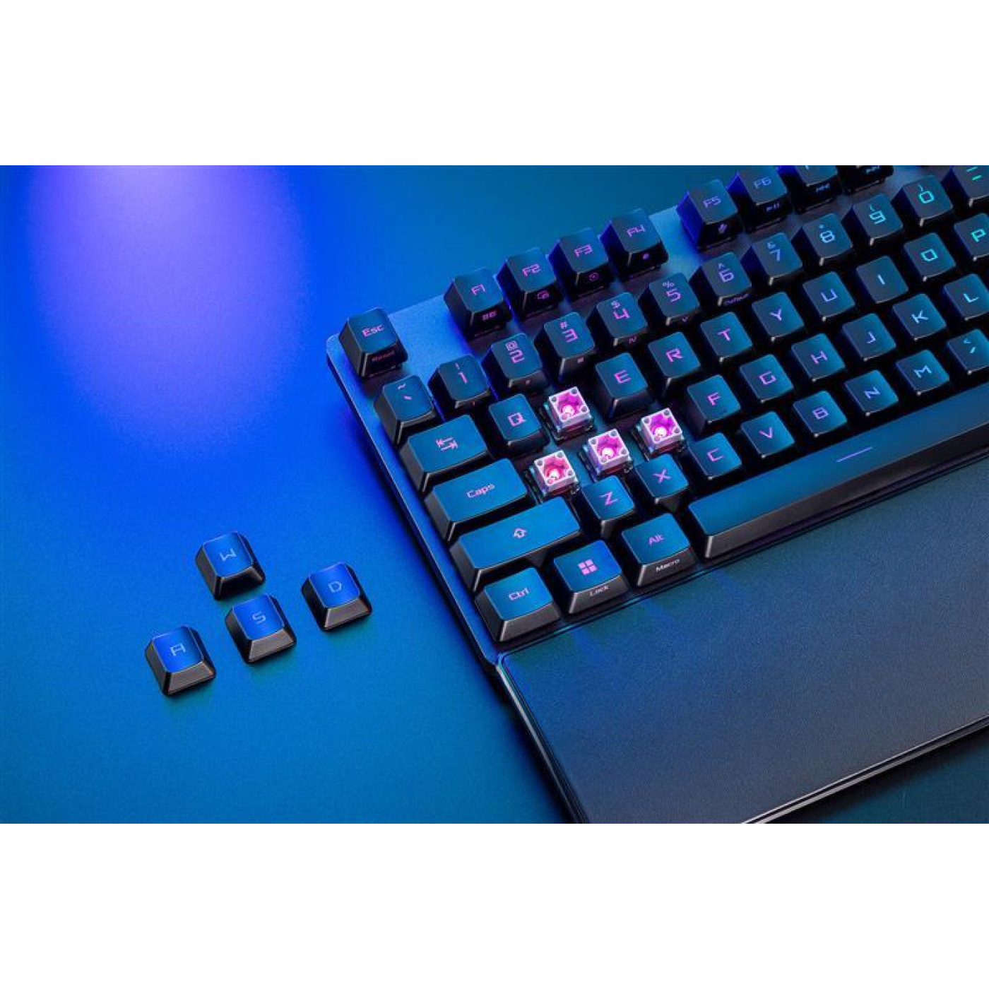 Клавиатура ASUS ROG Strix Scope II RX Red EN/UK USB RGB Black (90MP0350-BKMA00)