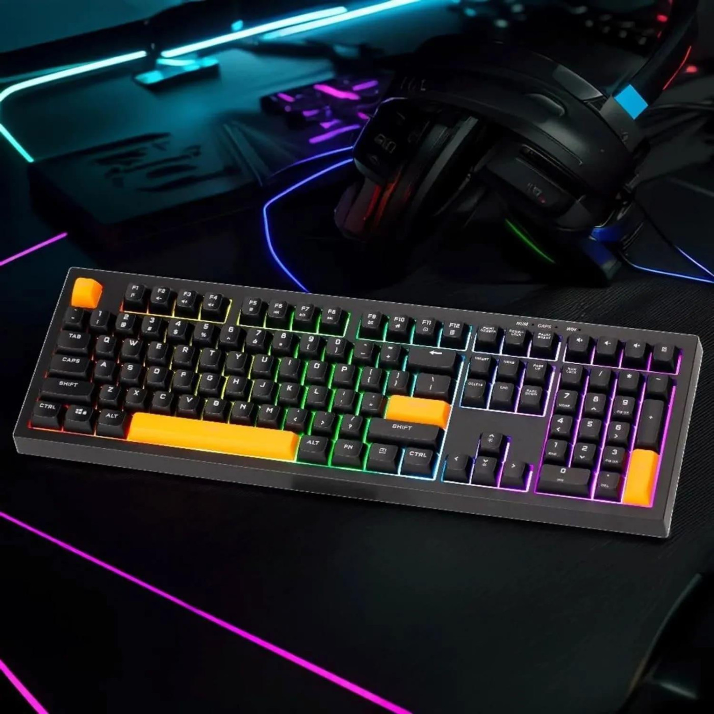 Клавиатура Xtrike Me KB-512 UA Silent switch LED USB Black (KB-512BKUA)