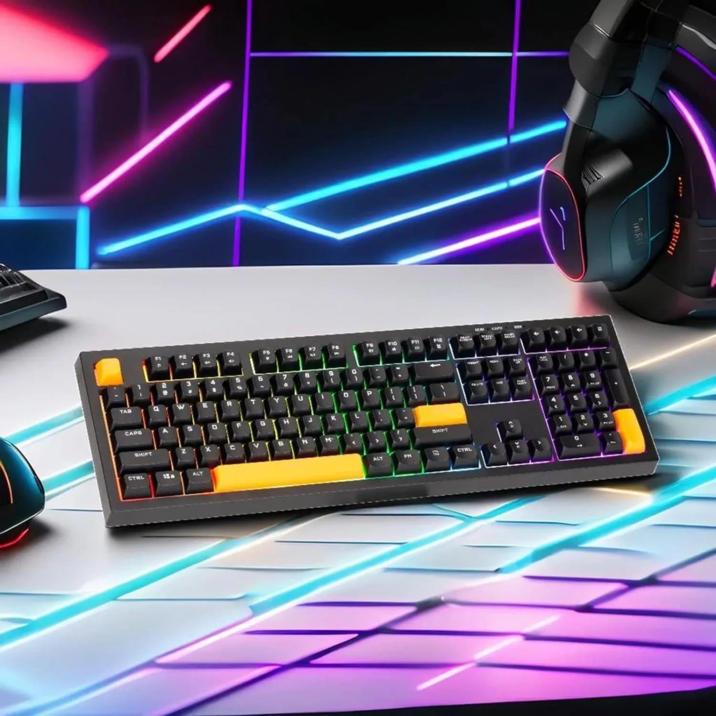 Клавиатура Xtrike Me KB-512 UA Silent switch LED USB Black (KB-512BKUA)