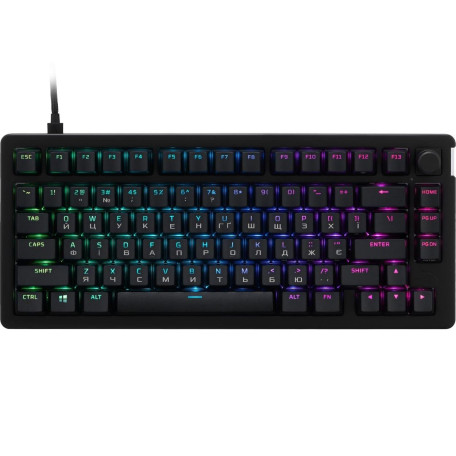 Клавіатура HyperX Alloy Rise 75key, Red, USB-A, EN/UA, RGB, чорний (7G7A4AA)