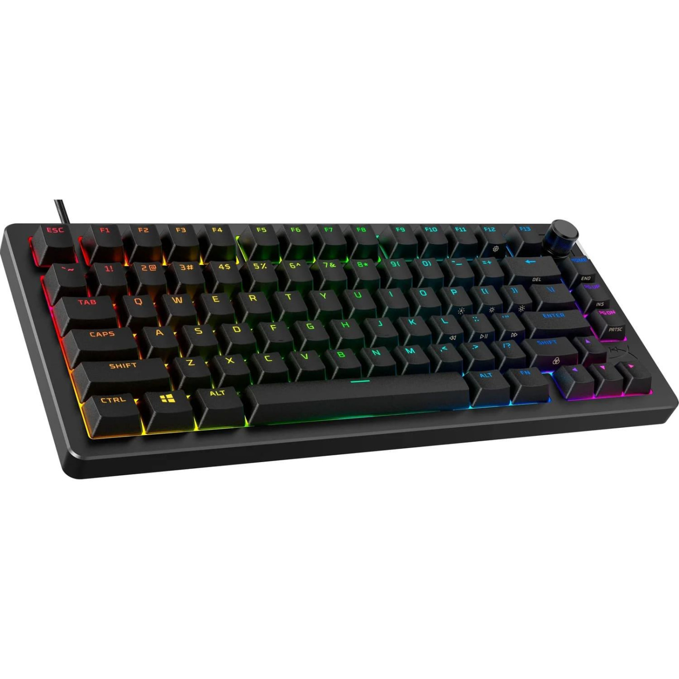 Клавиатура HyperX Alloy Rise 75key, Red, USB-A, EN/UA, RGB, чорний (7G7A4AA)
