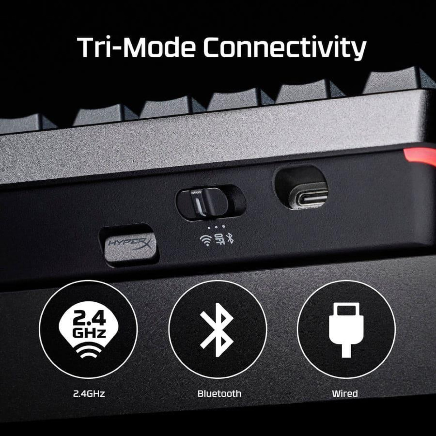 Клавіатура HyperX Alloy Rise 75 Wireless ENG/UA RGB Black (91Y91AA)