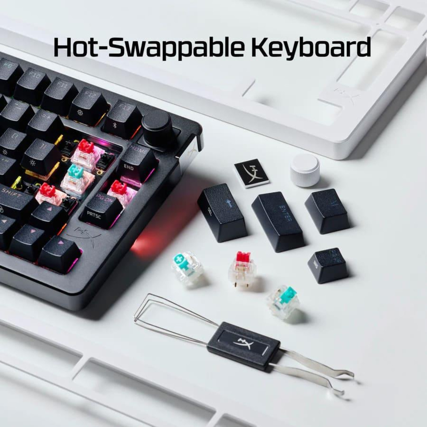 Клавіатура HyperX Alloy Rise 75 Wireless ENG/UA RGB Black (91Y91AA)