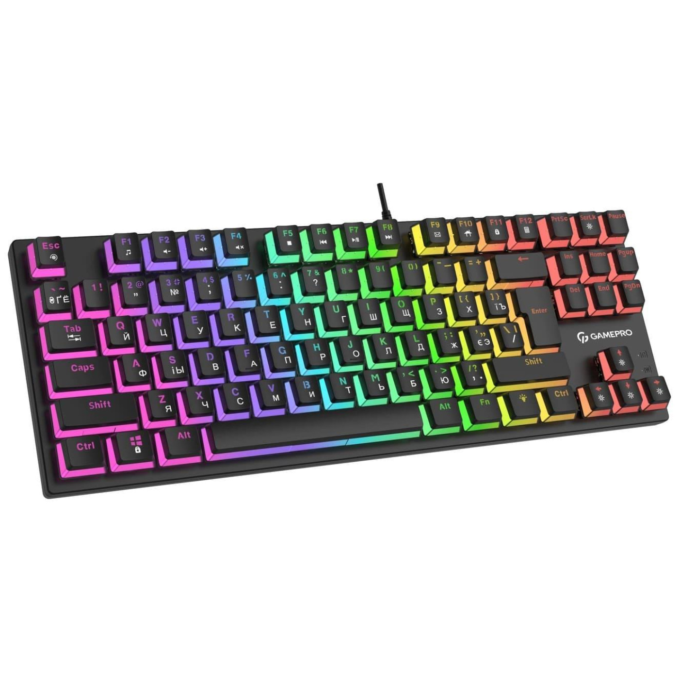 Клавиатура GamePro MK80R Red Switch RGB USB Black (MK80R)