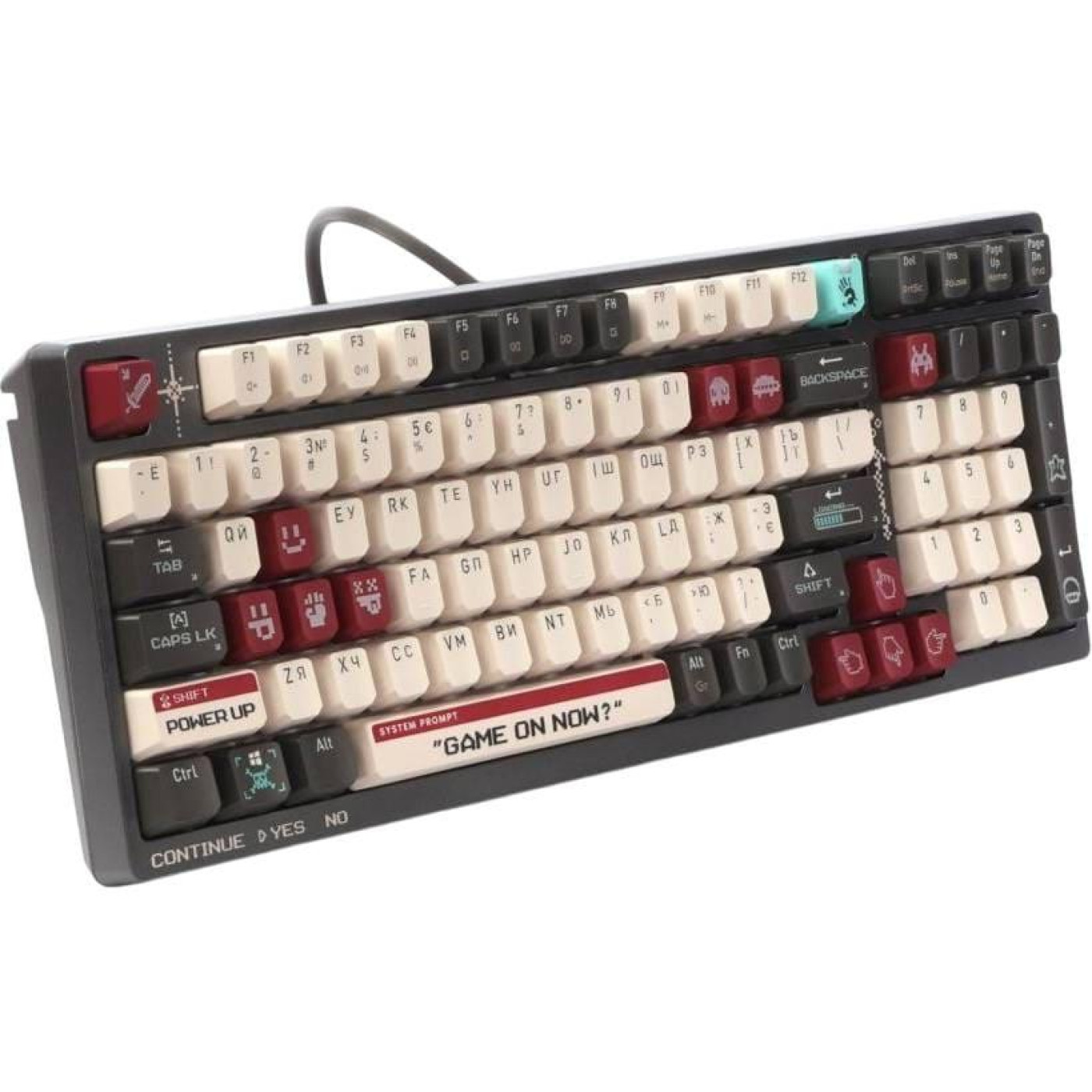 Клавіатура Bloody A4Tech S98 USB (Pixels Red) Gray White (S98 (Pixels Red))