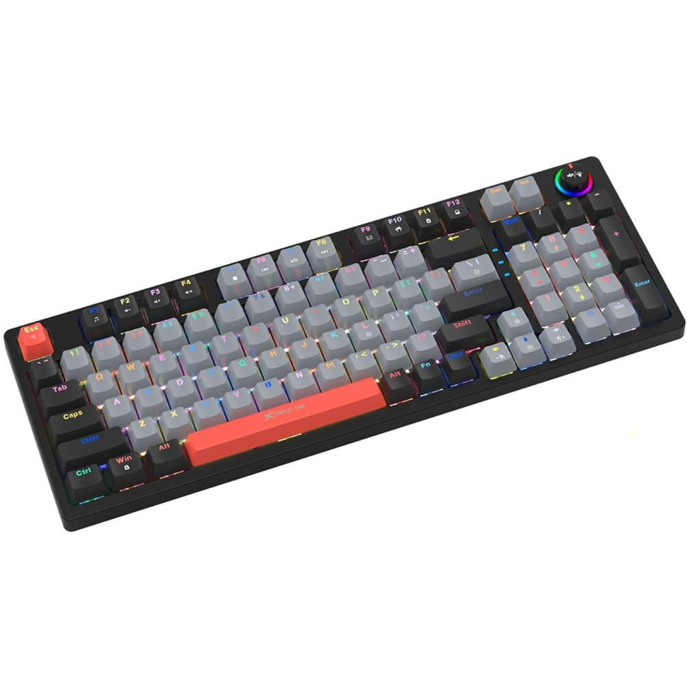 Клавиатура Xtrike Me GK-987 UA 96кл.+регулятор, RGB, USB, сиро-чорна (GK-987GBRUA)