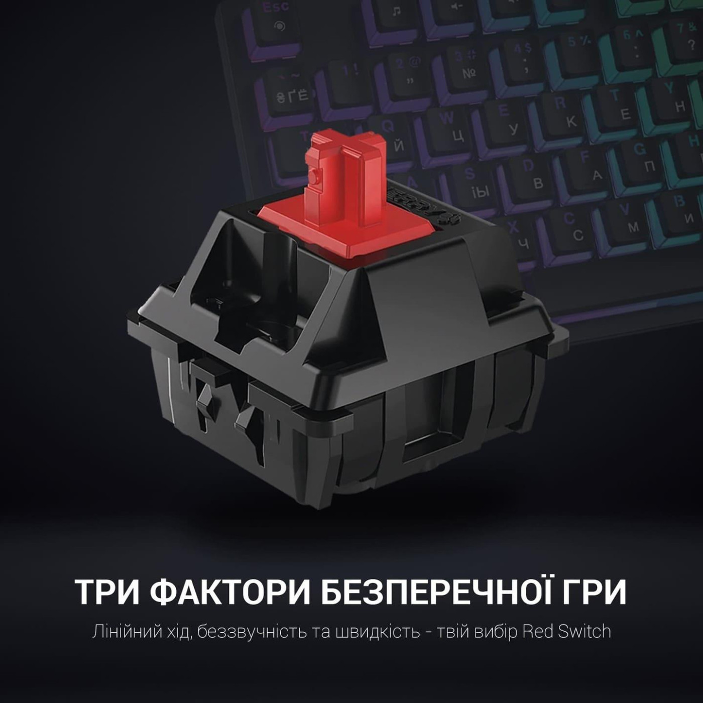 Клавиатура GamePro MK85R Red Switch RGB USB Black (MK85R)